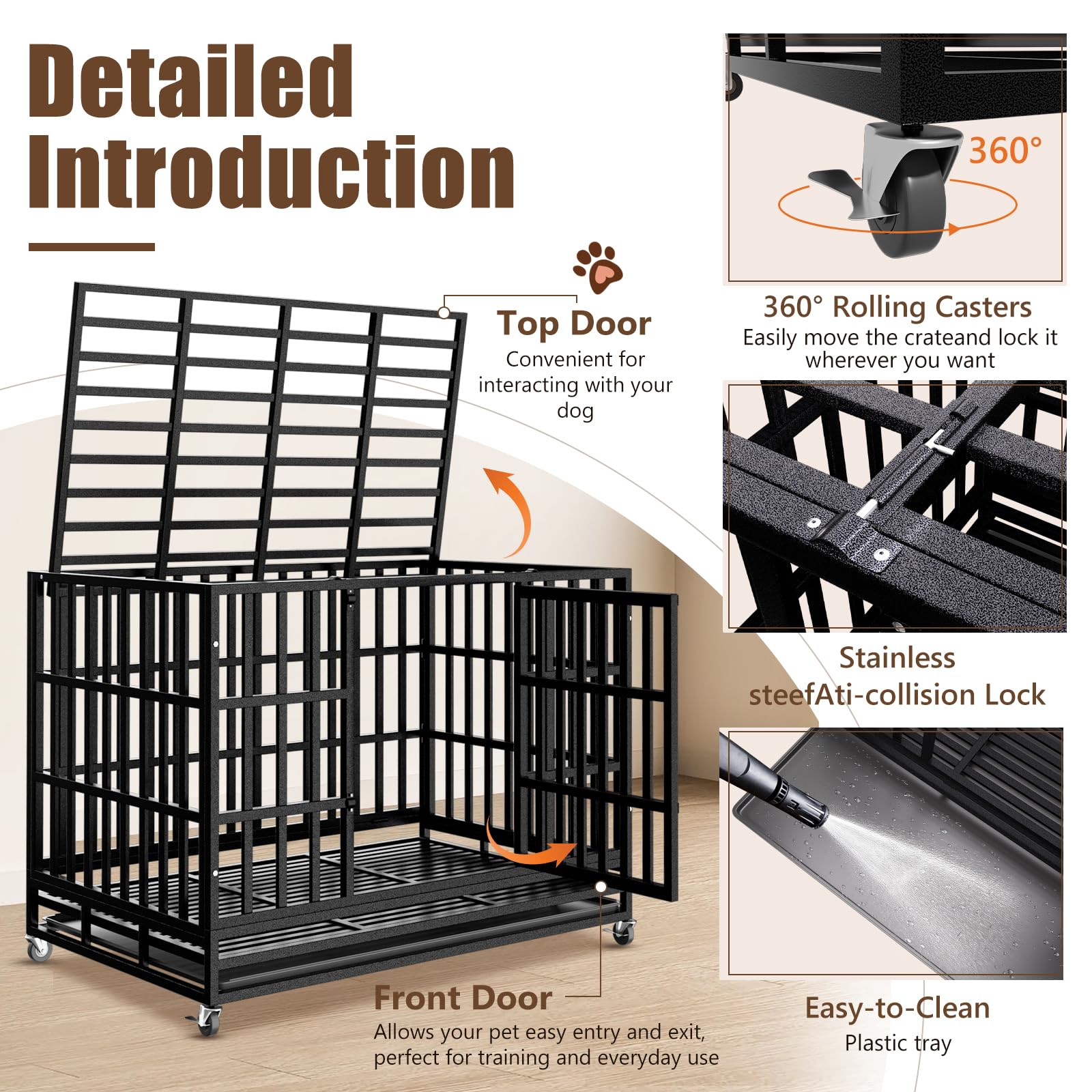 SHUSHIM crate 360-swivel wheels demonstrating smooth mobility and safe positioning in homes.