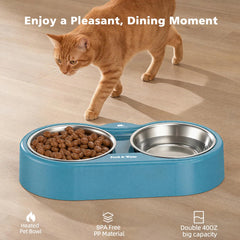 Shylome water bowl for winter use provides drinkable water outdoors.