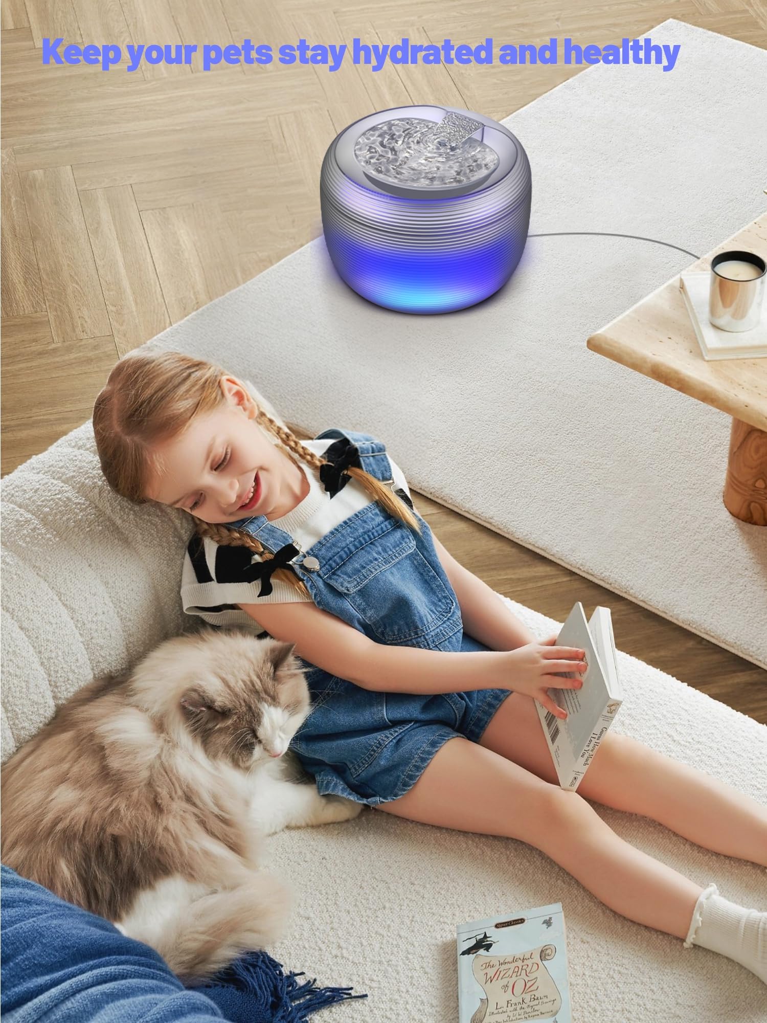 SIBAYS 3.5L fountain-ready water improves hydration convenience for pets.