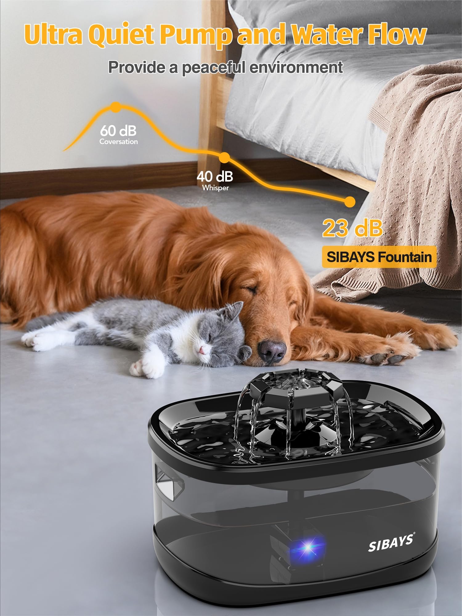 SIBAYS ABS food-safe material guarantees durable, safe parts for everyday pet use.