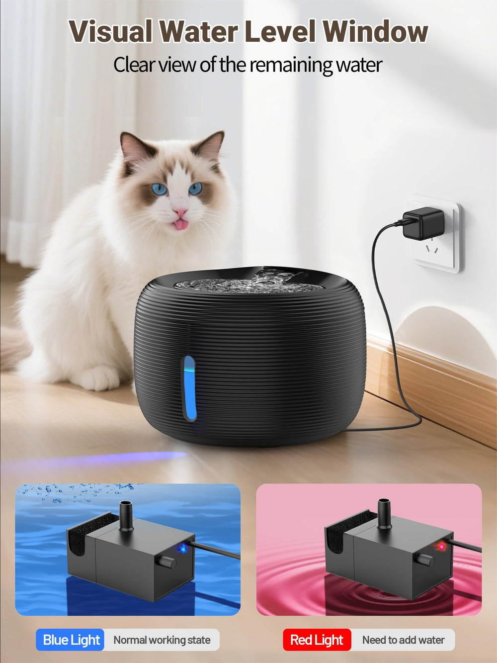 SIBAYS 5-layer filtration cleans water by removing hair dust and odors