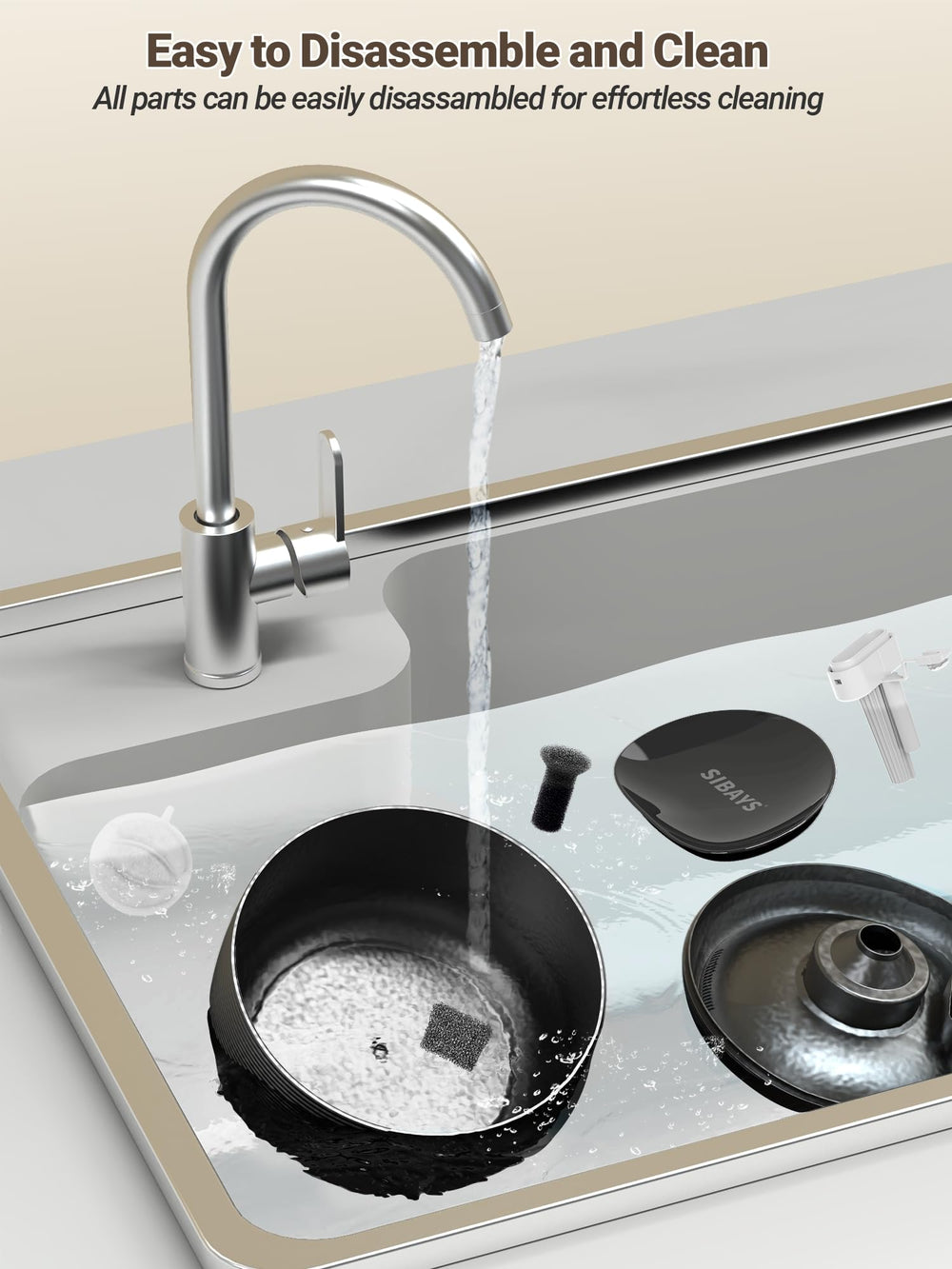 SIBAYS FS77 black finish combines style with practical pet hydration