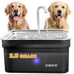 SIBAYS dog water fountain large-capacity bowl delivers convenient hydration for households with multiple pets.