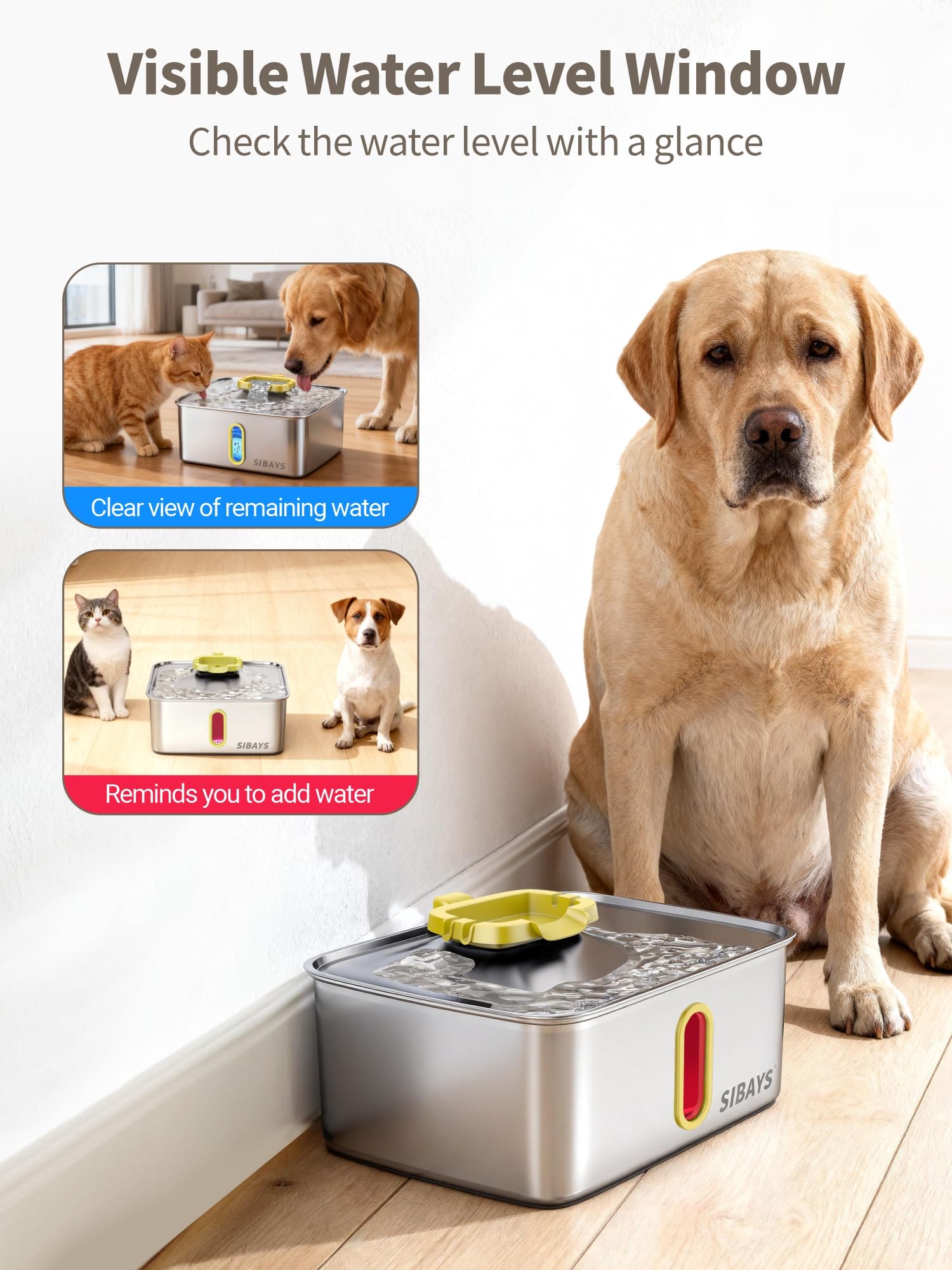 SIBAYS easy-clean assembly simplifies maintenance and weekly cleaning routines.