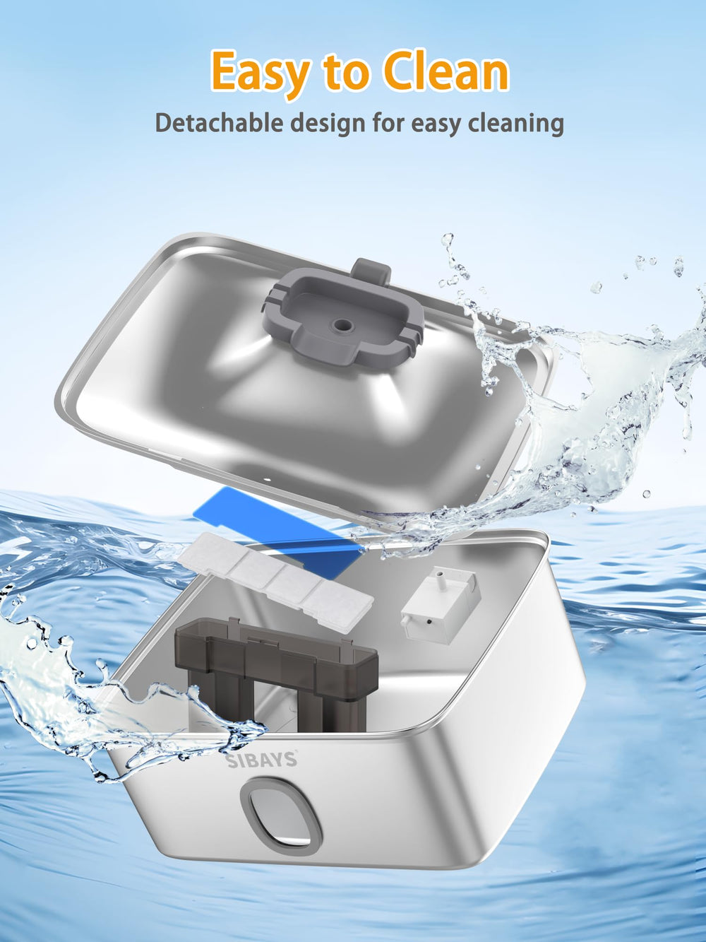 SIBAYS replacement filters and pump ensure ongoing freshness and easy upkeep.