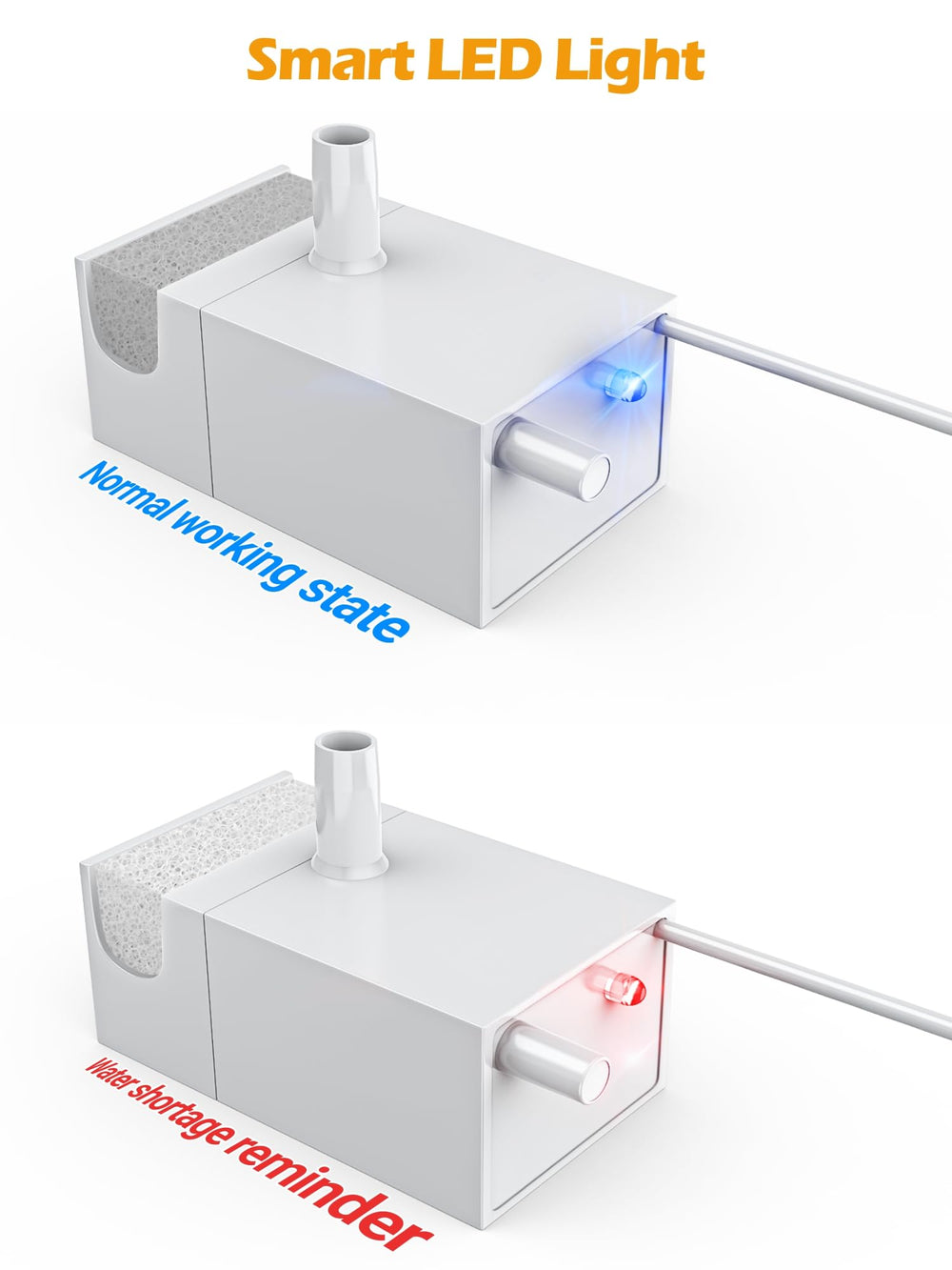 SIBAYS USB 5V pump with LED light enhances nighttime hydration visibility.