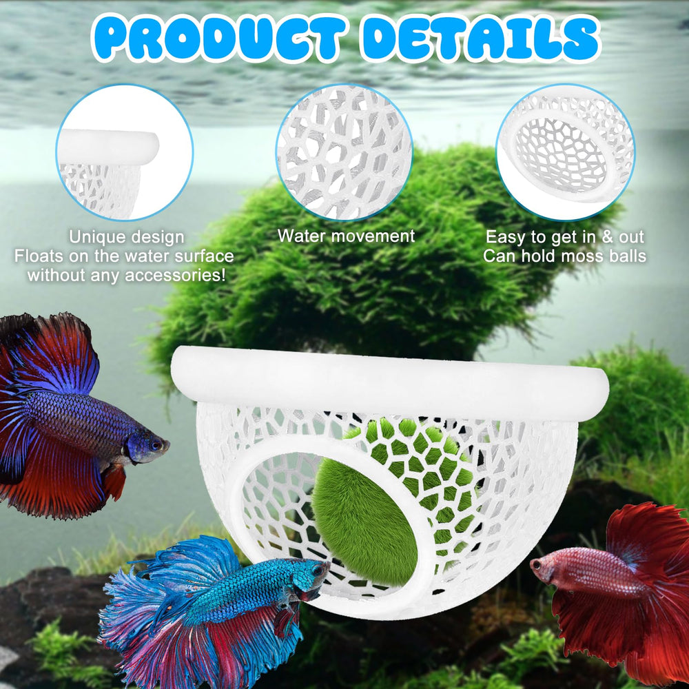 sicutoz Floating Betta Hide Shrimp Cave compact dimensions for small tanks