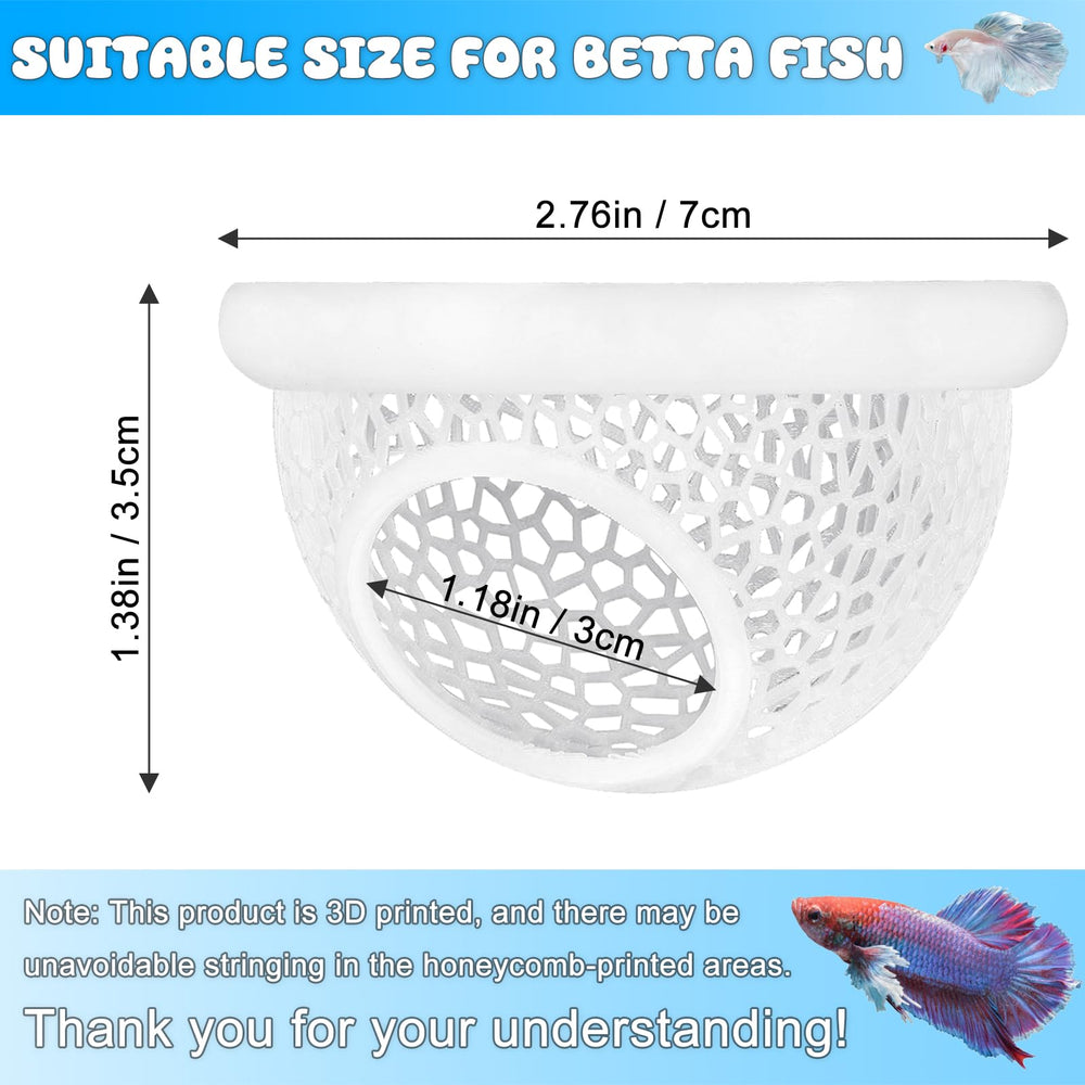sicutoz Floating Betta Hide Shrimp Cave side view highlights safe resting spot in small tanks