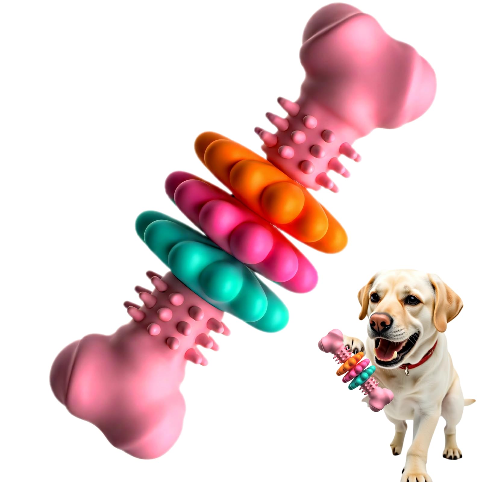 Sidaeren puppy teething toy bone small dogs colorful for chew play and dental health