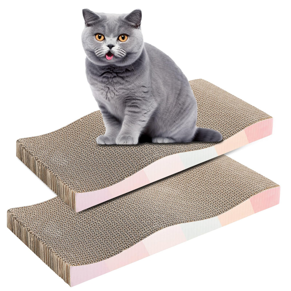 SIDAZON cat scratching board packaging; two piece set ready for indoor use