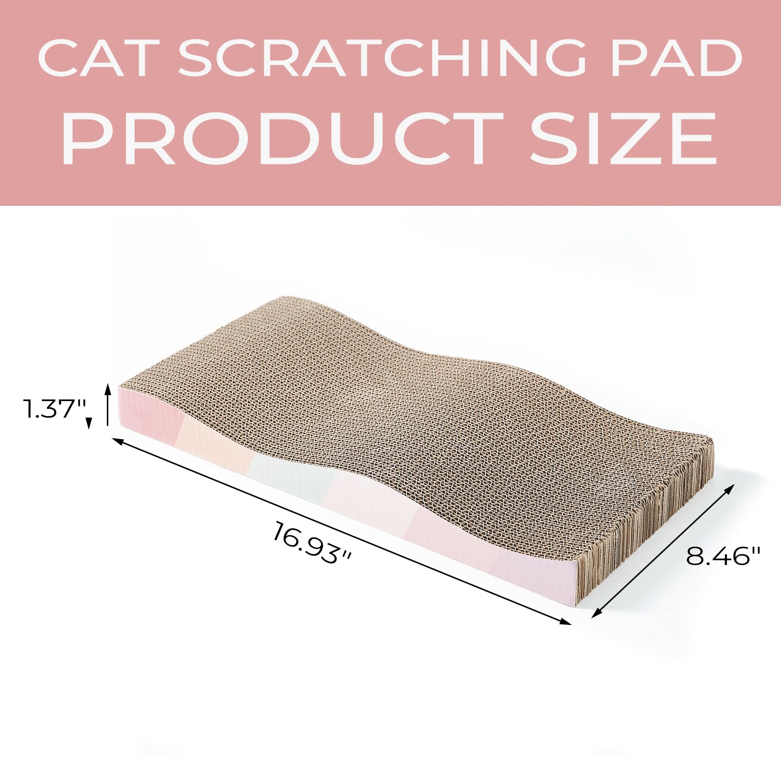 SIDAZON cat scratching board side angle; slim profile fits easily in any room
