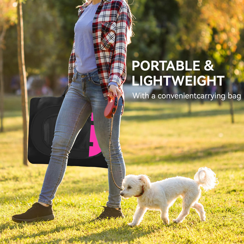 Siedihit dog playpen 360-degree ventilation keeps pets visible and airy.