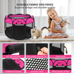Siedihit dog playpen front-door-access for easy pet entry and exit.