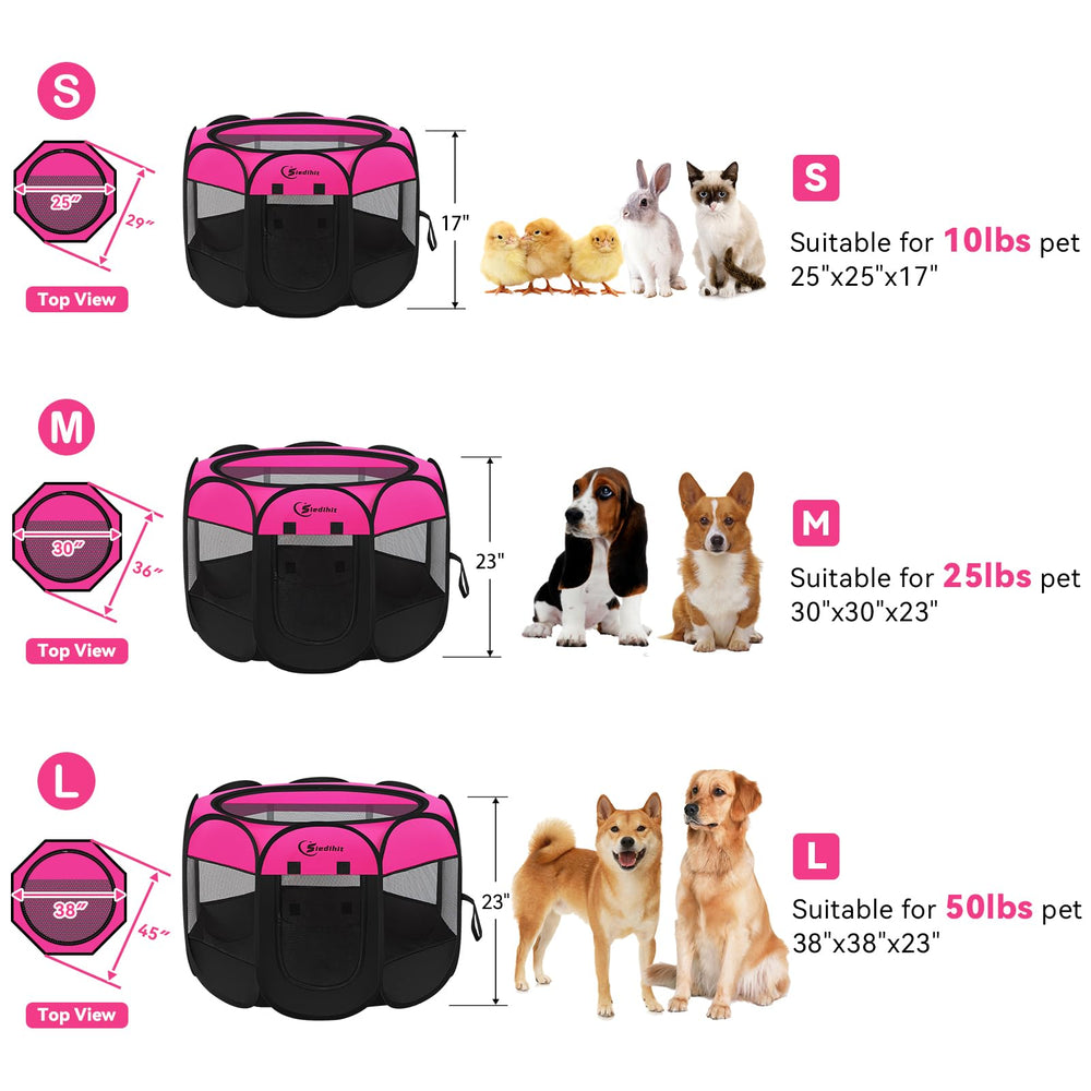 Siedihit dog playpen indoor outdoor use versatility for diverse spaces.