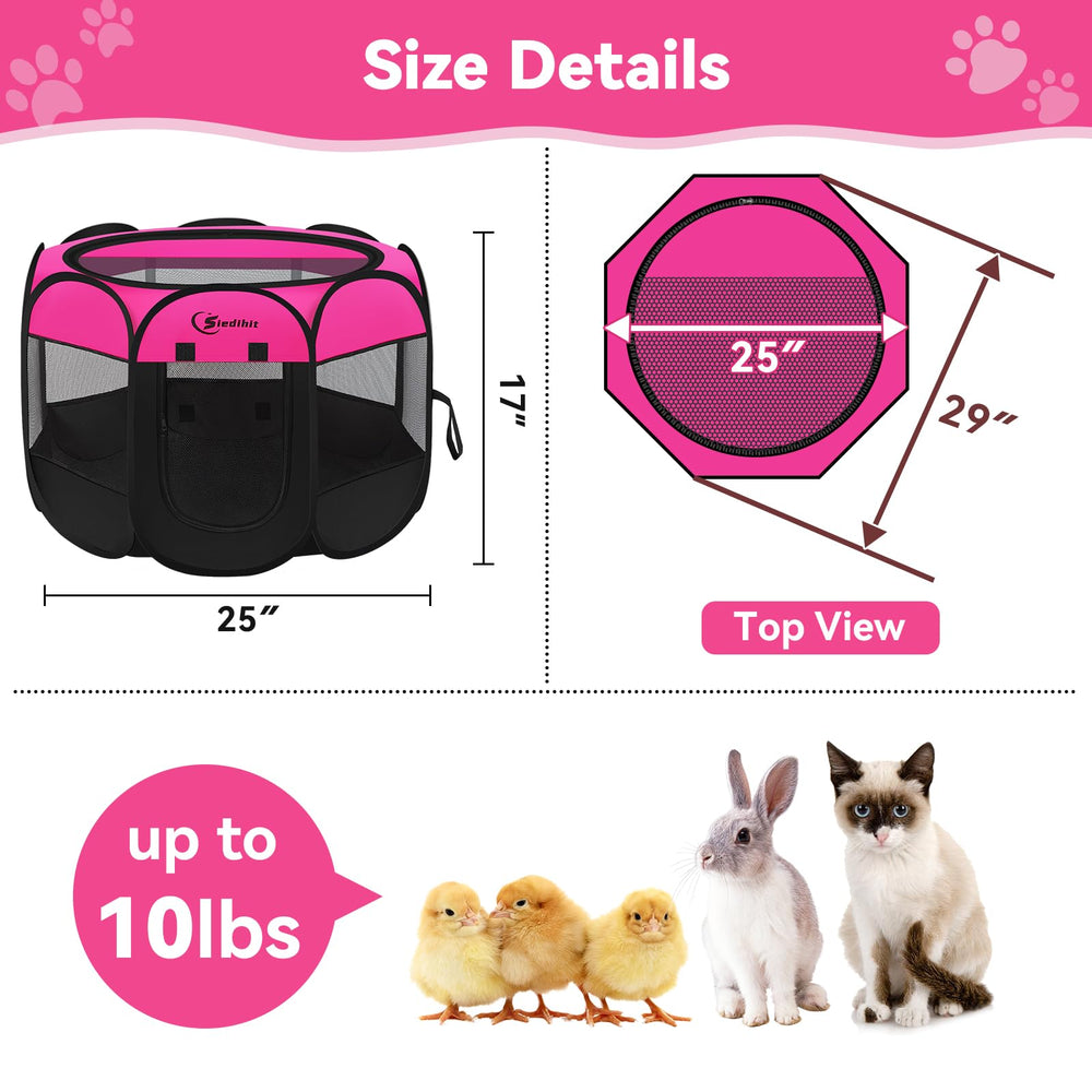 Siedihit dog playpen waterproof material supports outdoor use with durability.