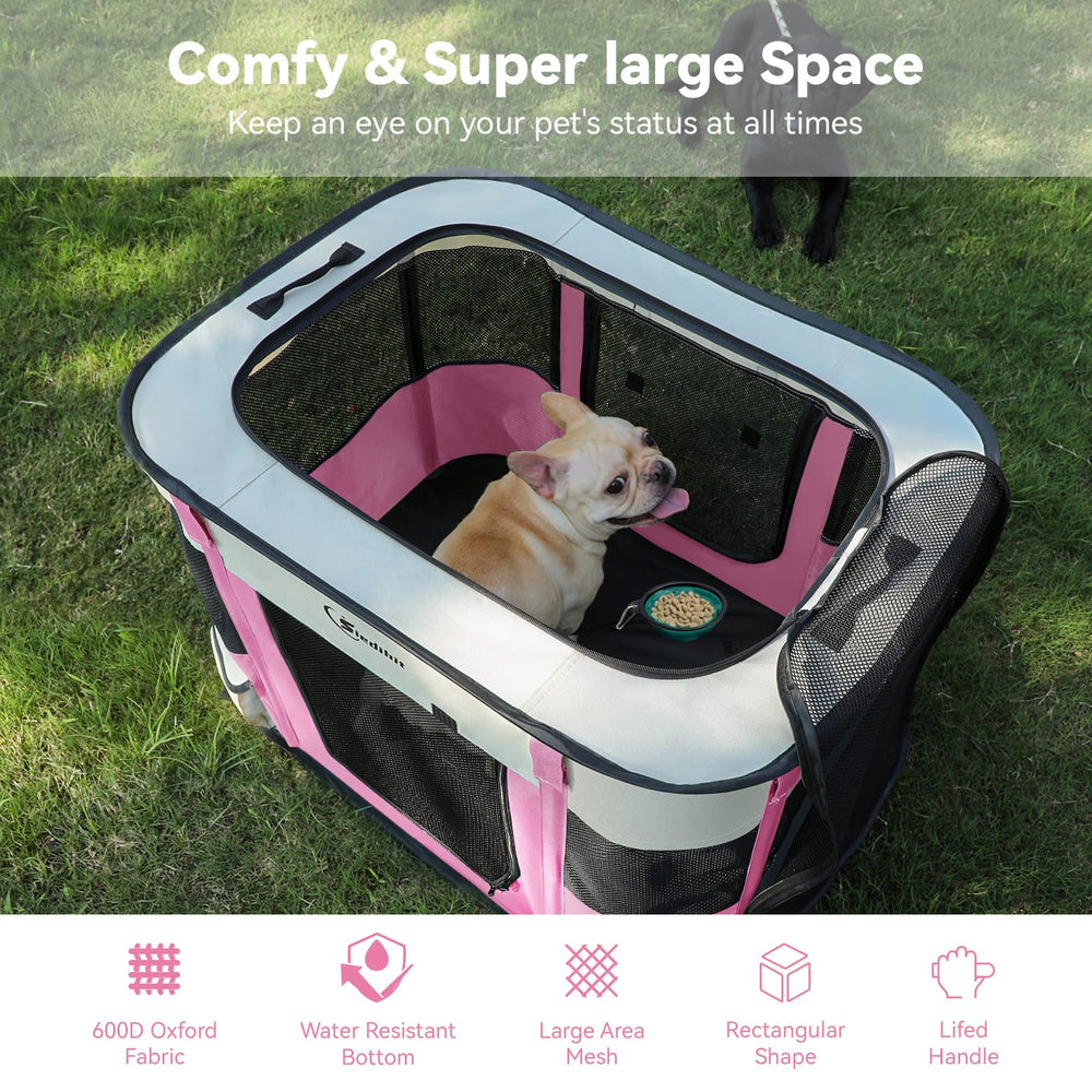 Siedihit playpen indoor outdoor use shows versatile containment for pets.