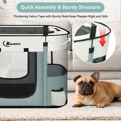 Siedihit playpen outdoor-ready medium size ideal for puppies cats and small rabbits