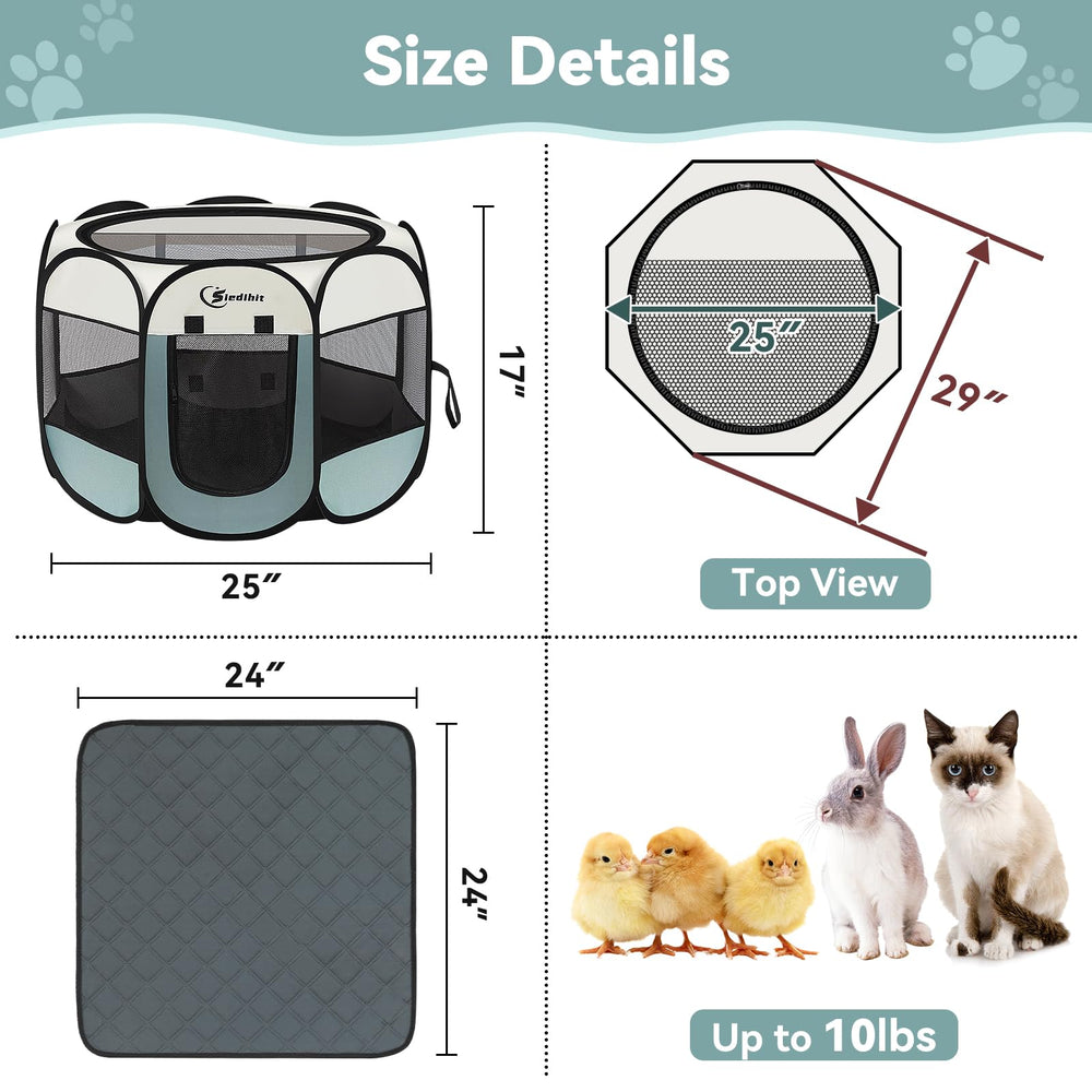 Siedihit pop up kennel easy setup image for rapid pet containment