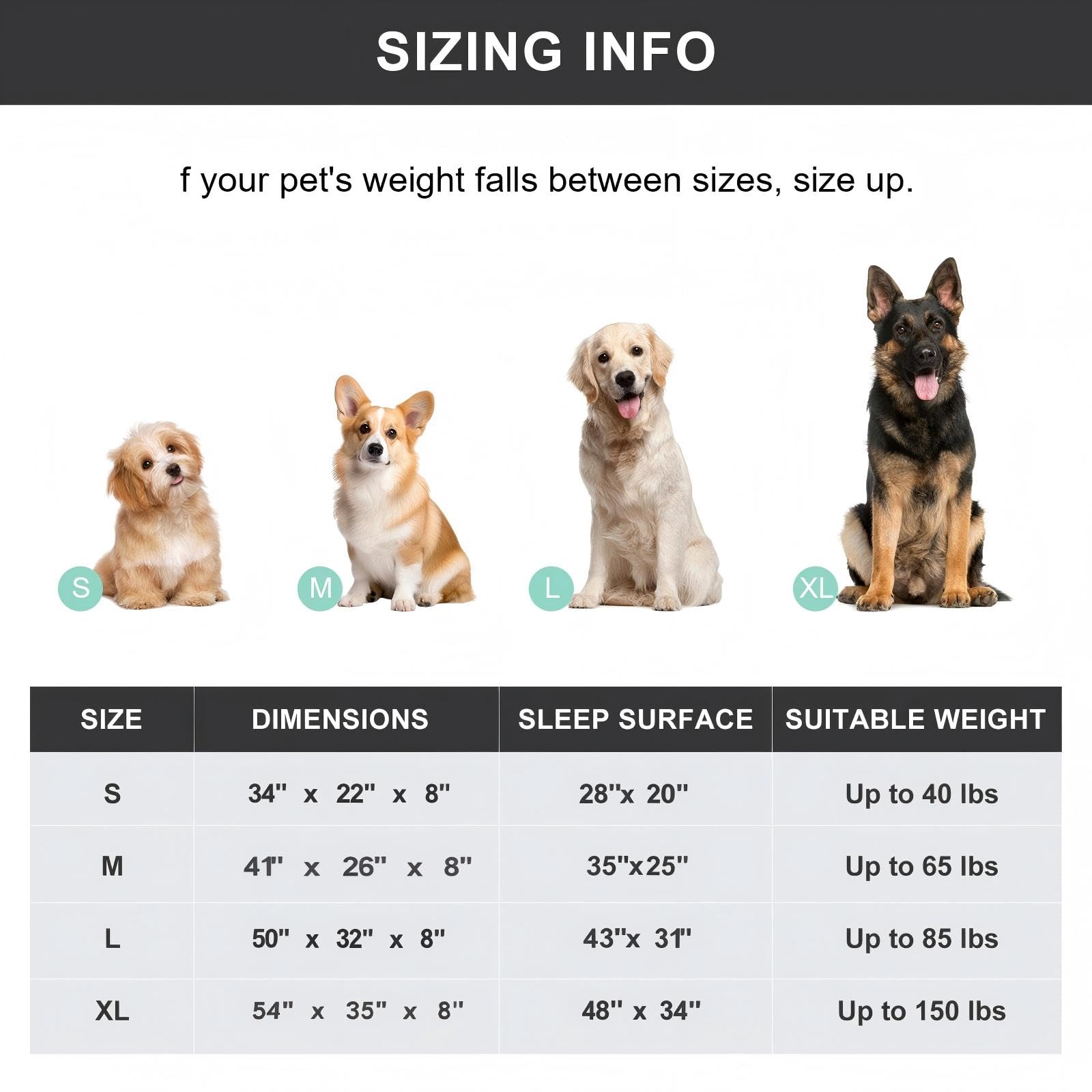 Siemour elevated dog bed outdoor-use grey showcasing weather-ready design.