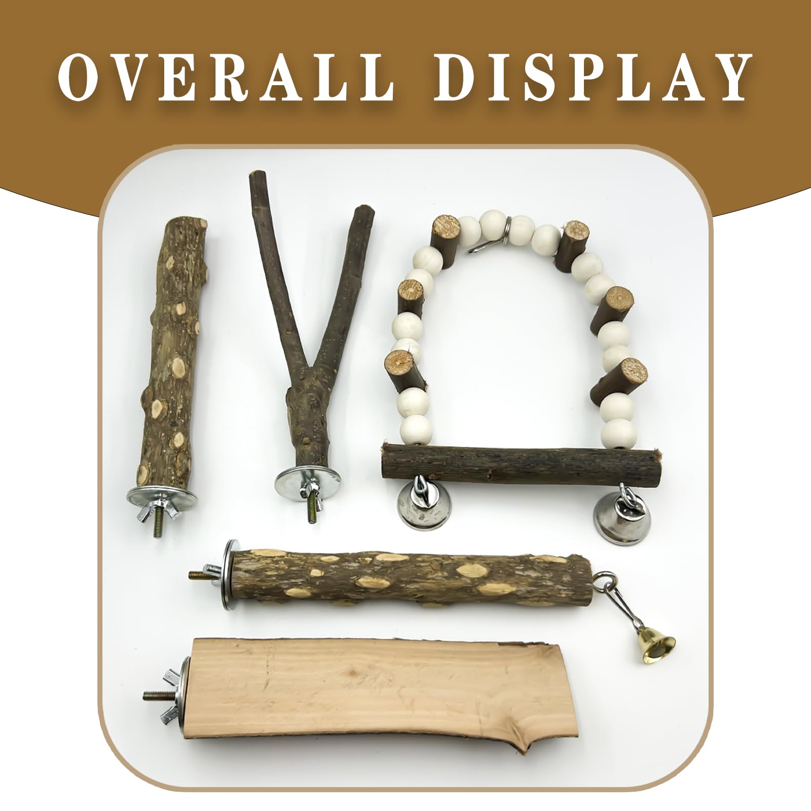 Sienle bird swing image demonstrates natural wooden swing encouraging activity