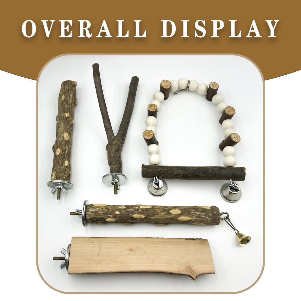 Sienle bird swing image demonstrates natural wooden swing encouraging activity