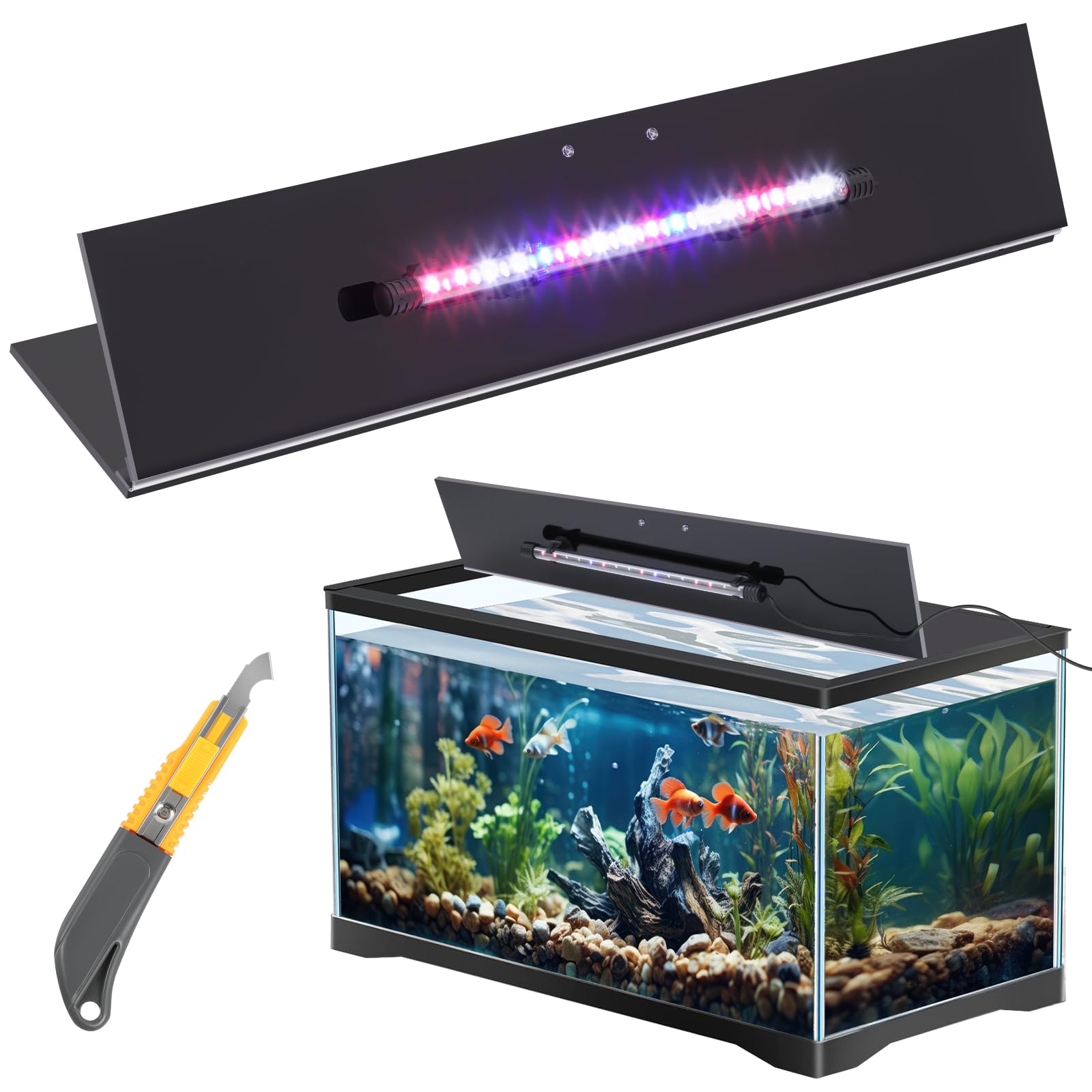 Sieral aquarium lid canopy top view highlighting clear observation and sleek look