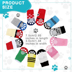 Sieral dog socks paw-pattern highlight helps keep paws clean while enhancing indoor grip.