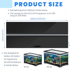 Sieral LED aquarium light mounted under canopy for bright tank illumination