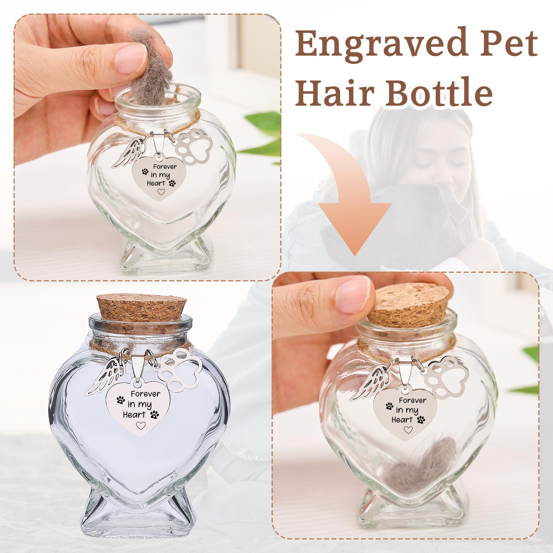 Signifyule pet memorial bottle close-up glass highlighting quality