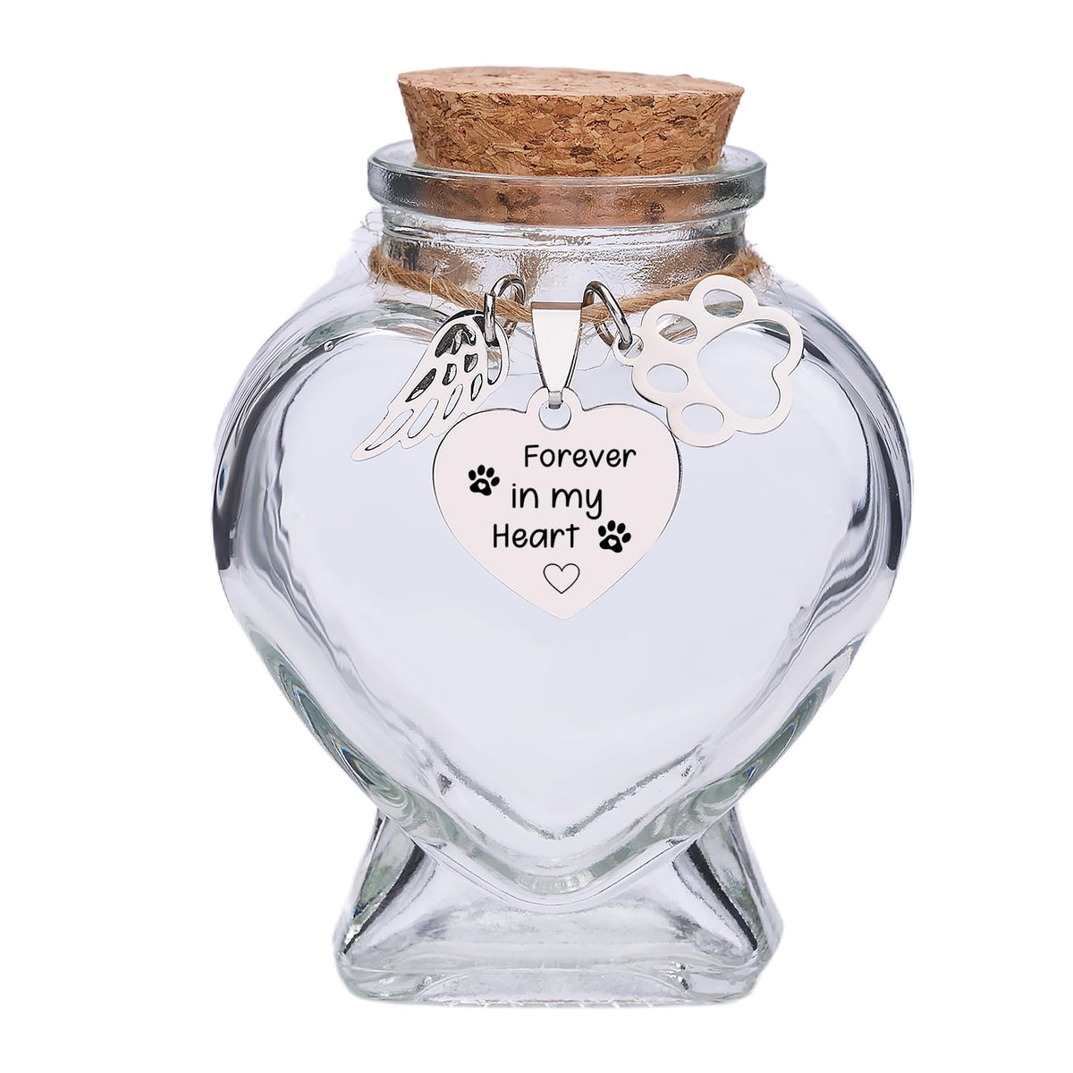 Signifyule pet memorial bottle heart shape with engraved name for lasting memory