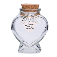 Signifyule pet memorial bottle heart shape with engraved name for lasting memory