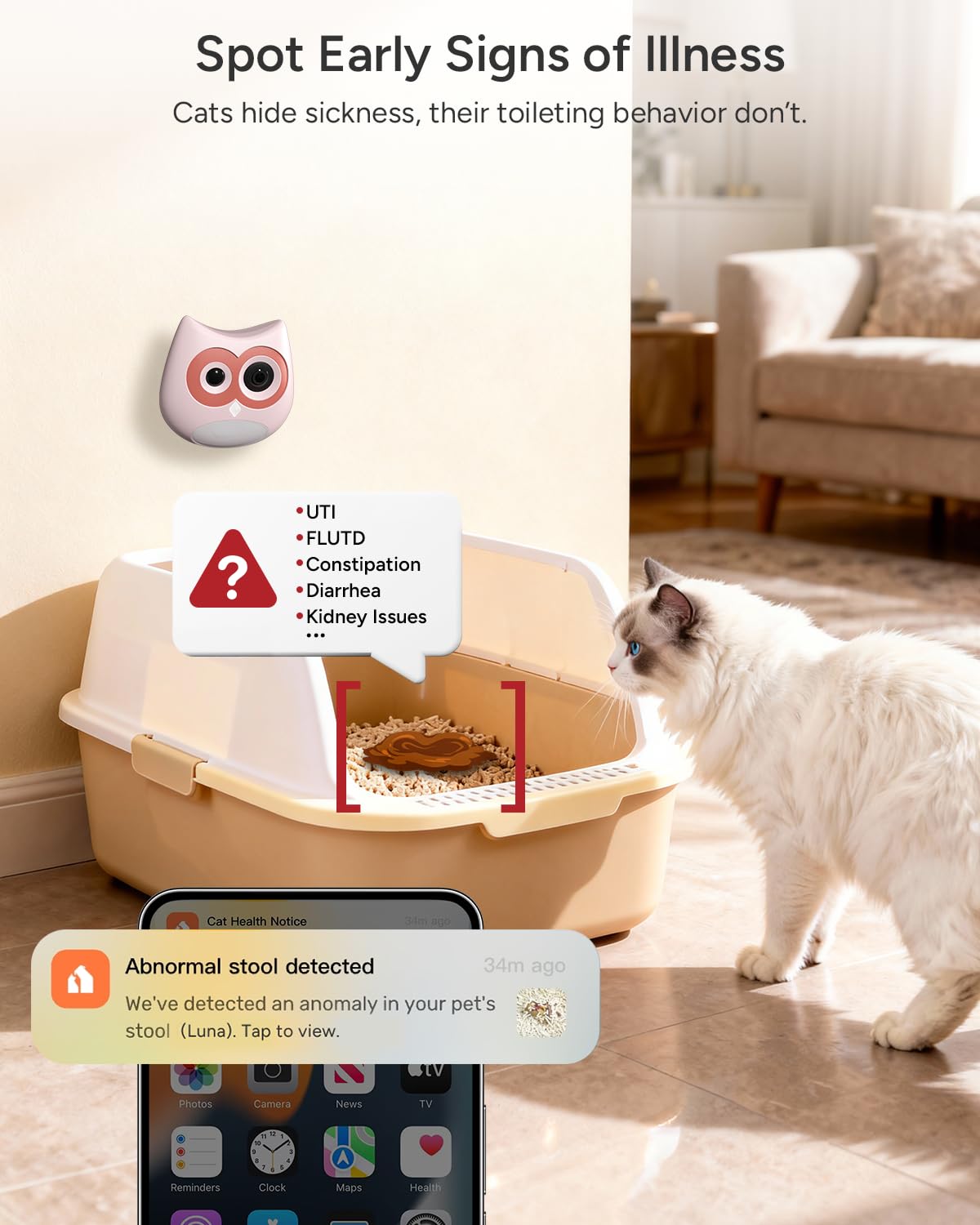 SiiPet LitterLens multi-cat detection identifies each cat’s box events.