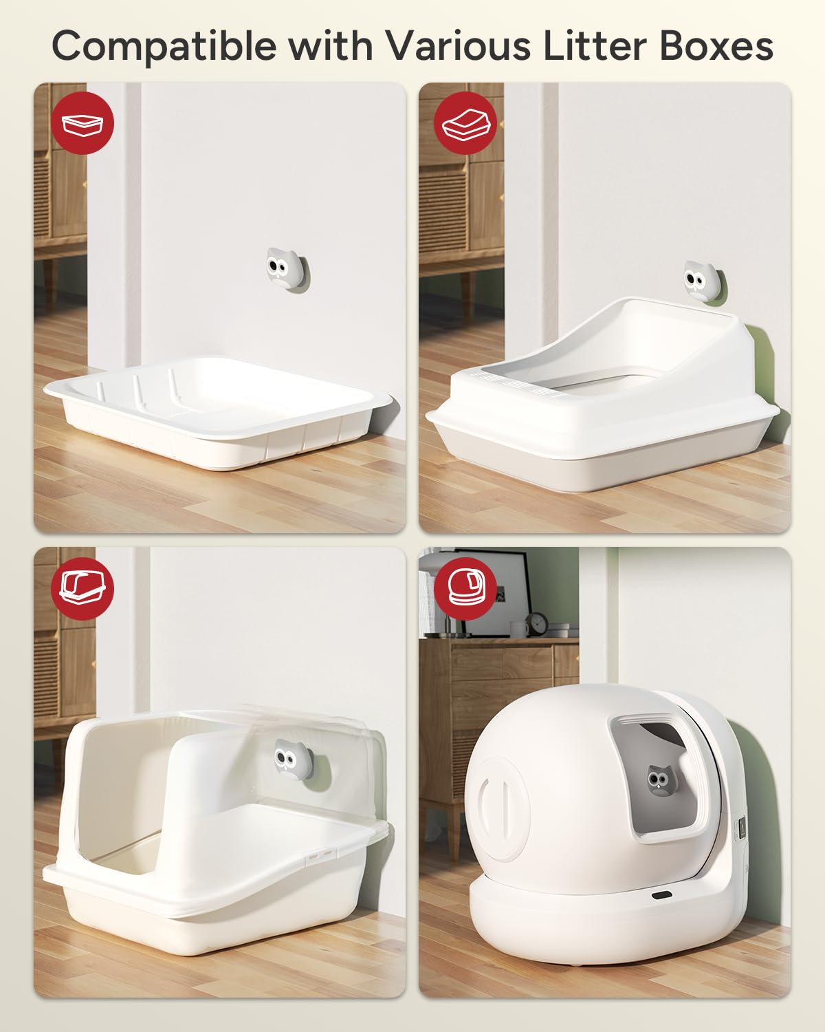 SiiPet LitterLens privacy shield: recordings only when cat is in view.