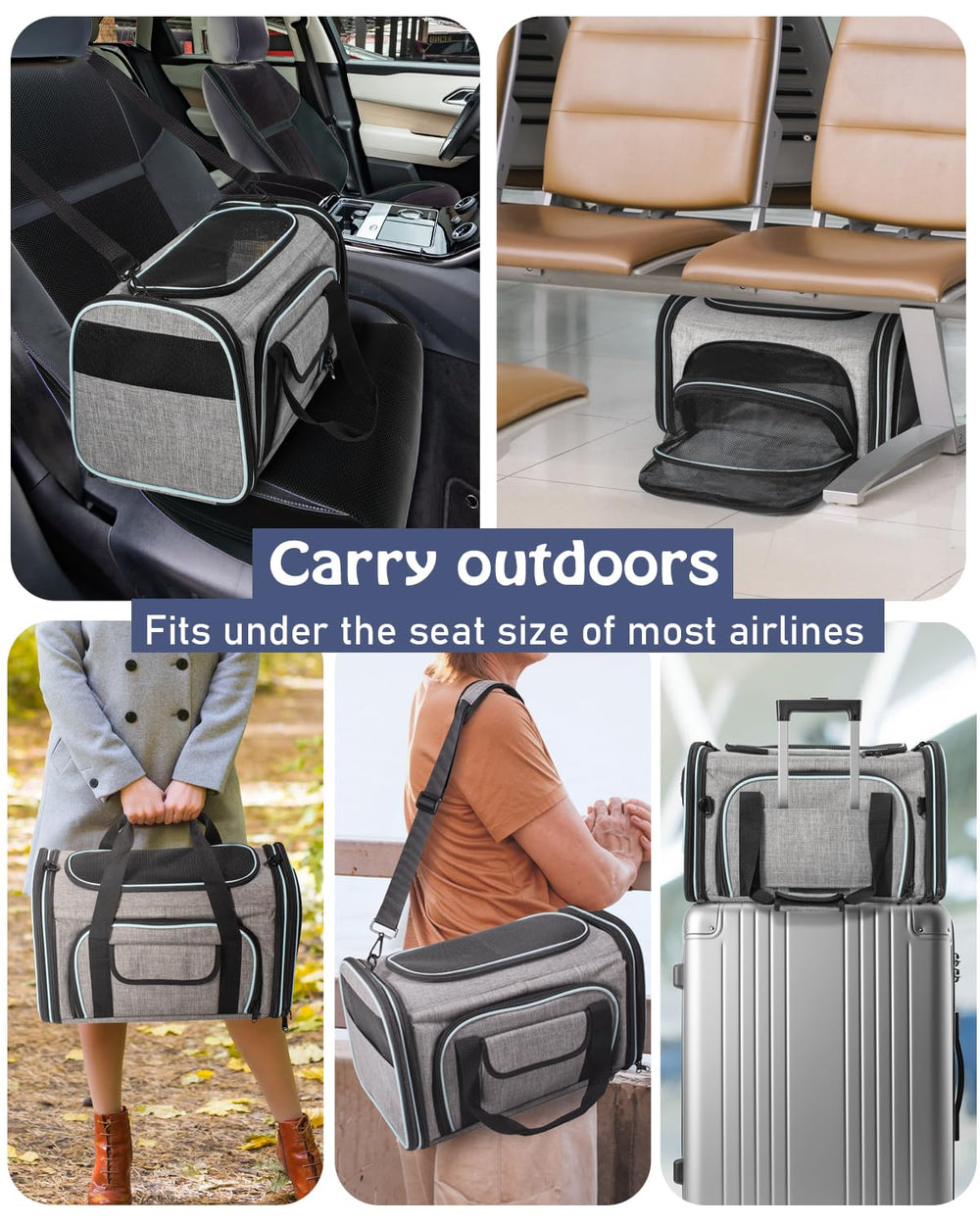 Siivton Cat Carrier has a machine-washable fleece pad for quick cleanup.