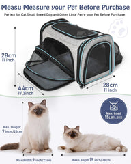 Siivton Cat Carrier shows removable fleece pad for easy cleaning and comfort.