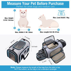 Siivton pet carrier four-sides expansion side vent for visibility and ventilation