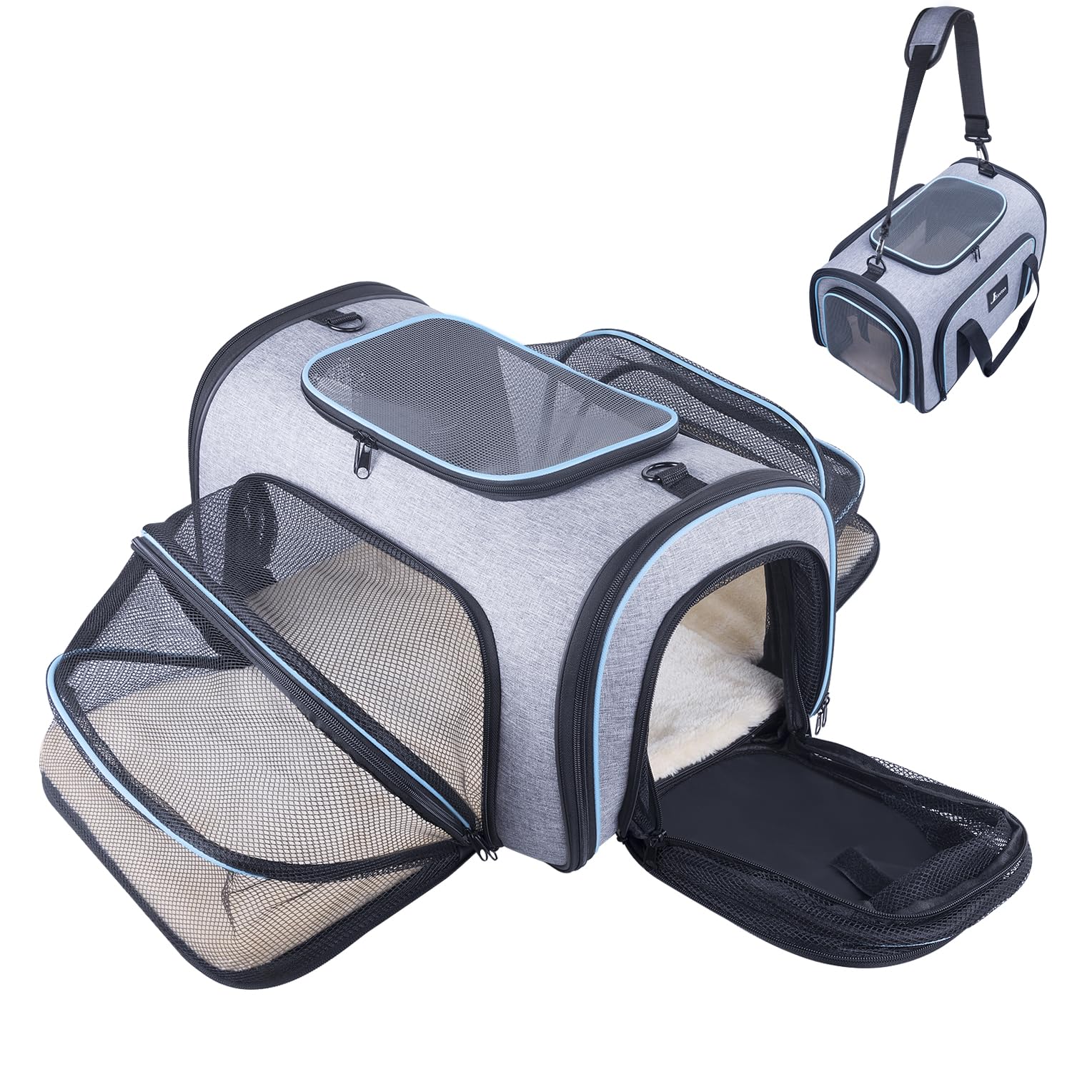 Siivton pet carrier soft sided oxford frame emphasizing durability and handling