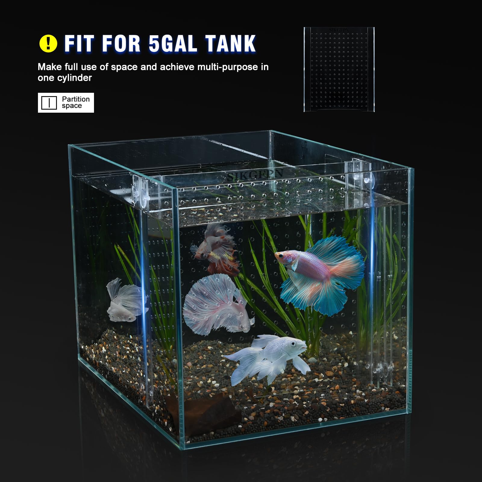 SIKGFPN acrylic fish tank divider protective-film packaging keeps surfaces pristine.