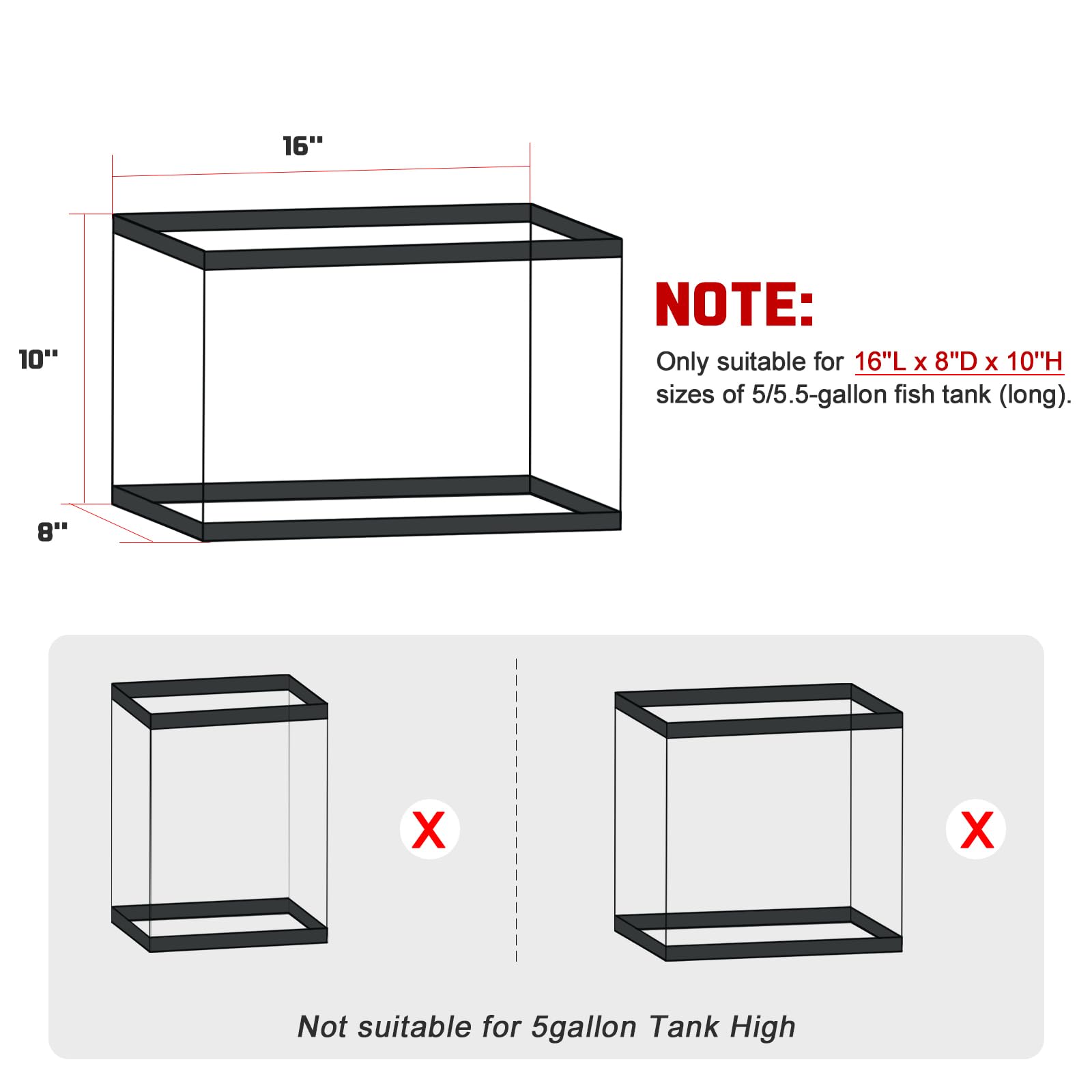 SIKGFPN acrylic fish tank divider side view highlights clear visibility for calm zones.