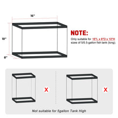 SIKGFPN acrylic fish tank divider side view highlights clear visibility for calm zones.