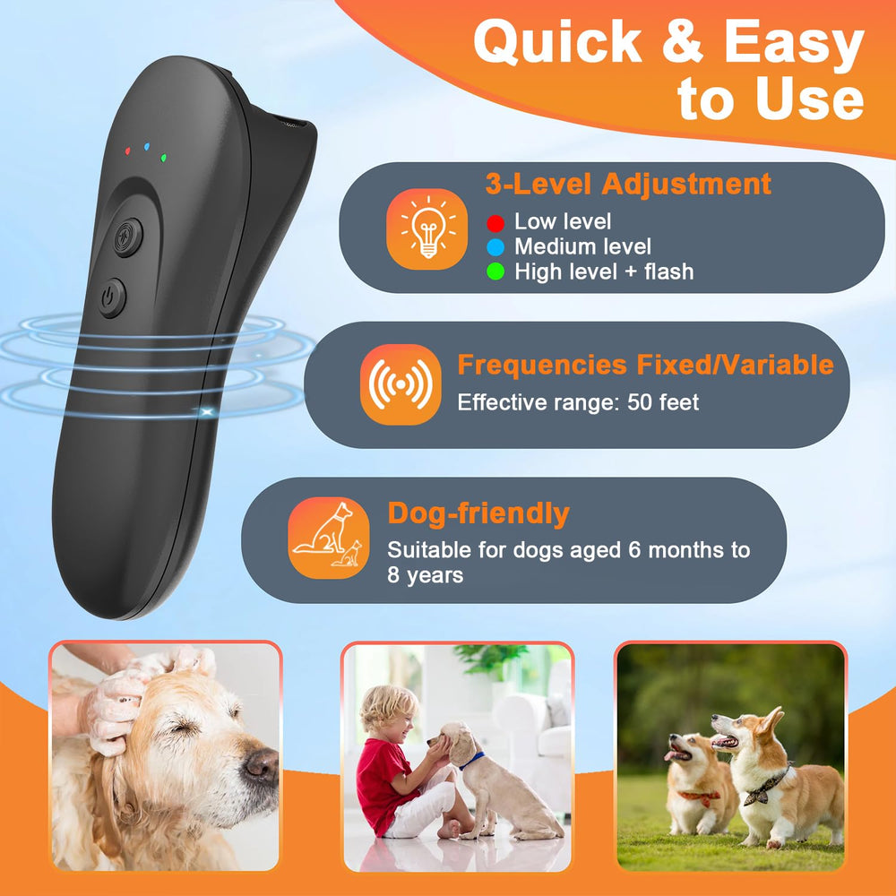 SilentPAL dog bark deterrent device in hand demonstrates portable training on the go