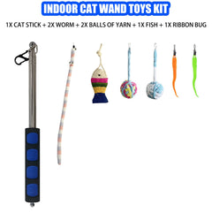 SILFGRLF cat wand ball of yarn offers kinetic chasing and bonding moments