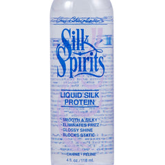 Chris Christensen Silk Spirits nourishes drop-coated dog coats for softer texture.
