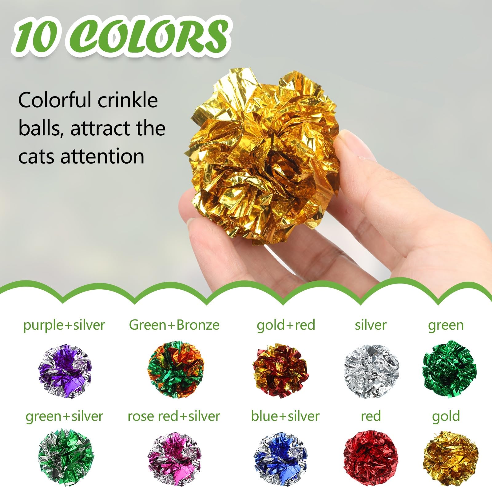 Silkfly crinkle ball close-up texture highlights reflective surface for visual appeal.