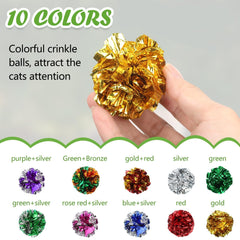 Silkfly crinkle ball close-up texture highlights reflective surface for visual appeal.