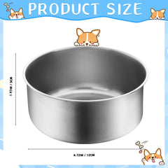 Silkfly dog food bowls with clamp holder attached to kennel