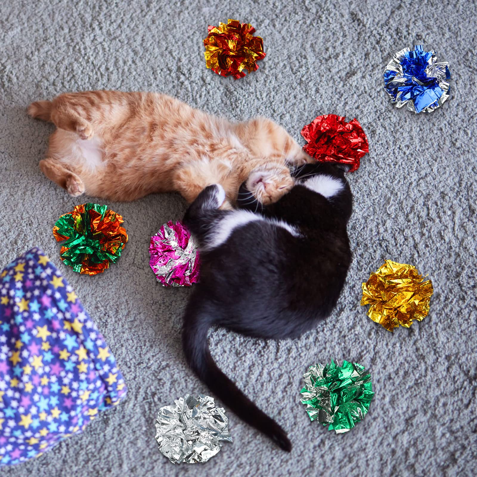 Silkfly soft-grip crinkle ball provides gentle handling for kittens and small cats