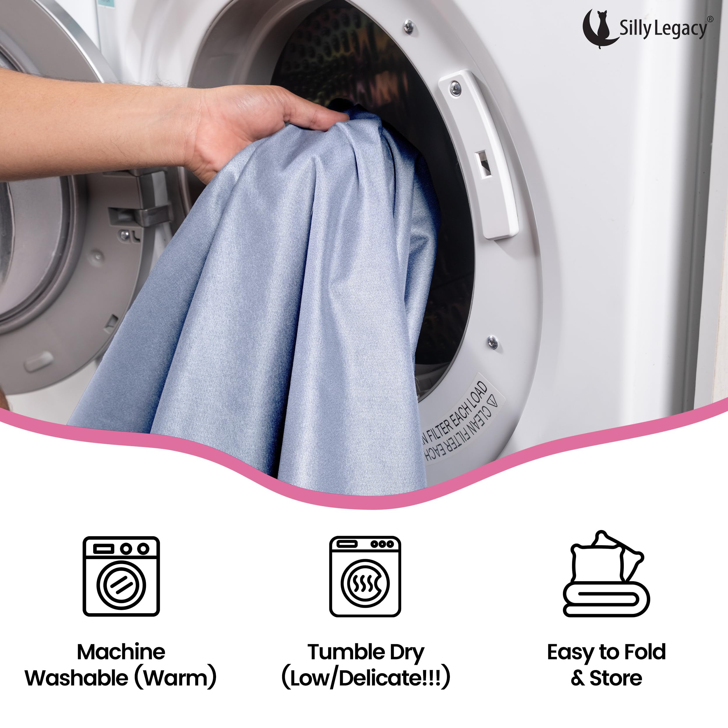 SILLY LEGACY easy-clean waterproof blanket ready for machine washing