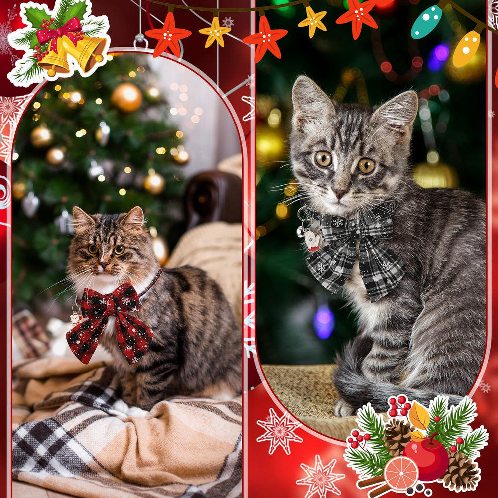 SilTriangle breakaway buckle on Christmas cat collar for kitten safety.