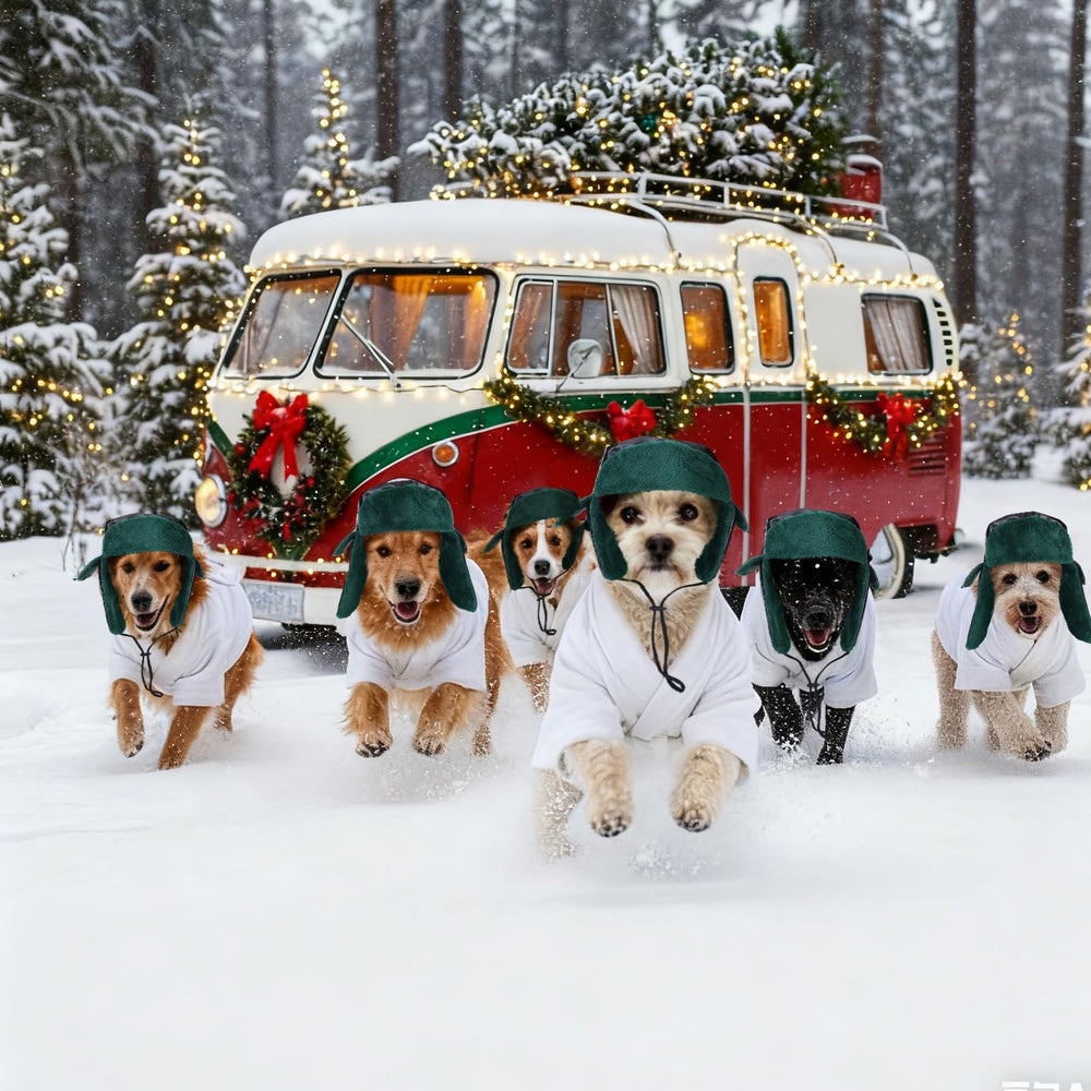 SilTriangle Christmas dog outfit for photoshoots and festive walks.